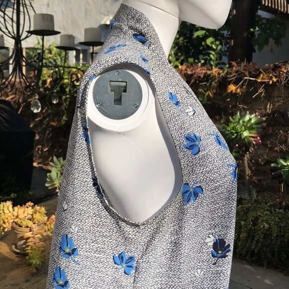 Halogen Tie Neck Sleeveless Blouse Sz M - Picture 6 of 8